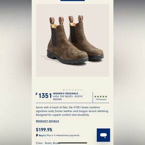 Blundstone - Women’s High Top Boots - Rustic Brown - US 8.5